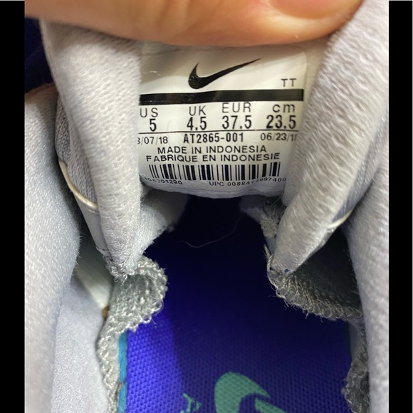 Nike Air Max 95 Wolf Grey Grape Men’s Size 5 - Picture 8 of 9